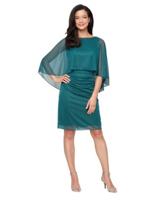 SL Fashions - Women's Glitter Mesh Sheath Dress