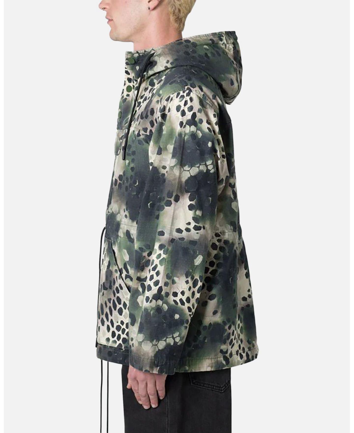 Мужская куртка mnml Swamp Camo Anorak, цвет: Серый / Тёмный зелёный — фото 3