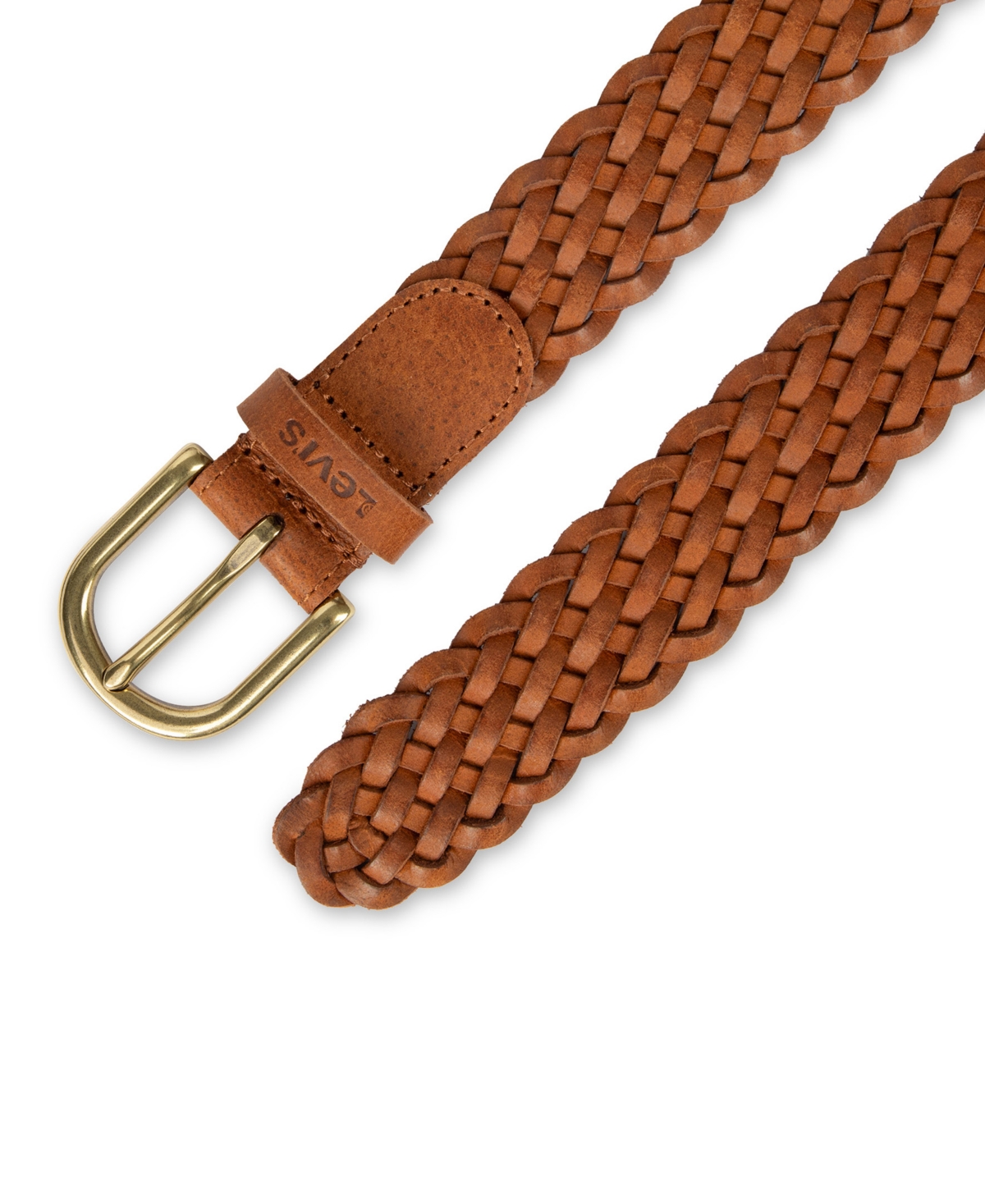 Levi's Women's Fully Adjustable Leather Braided Belt In Brown