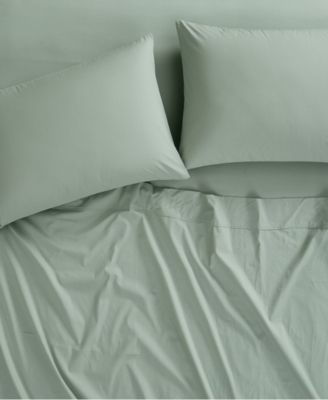 Solid Cotton Percale 4-Pc. Sheet Set, Full