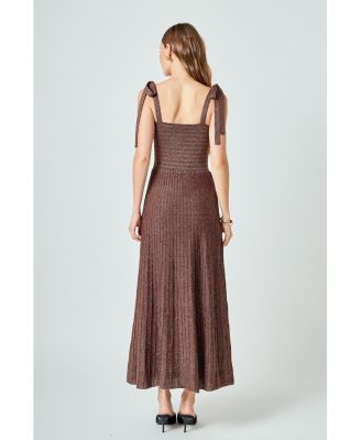 Women's LUREX SLEEVELESS MAXI DRESS