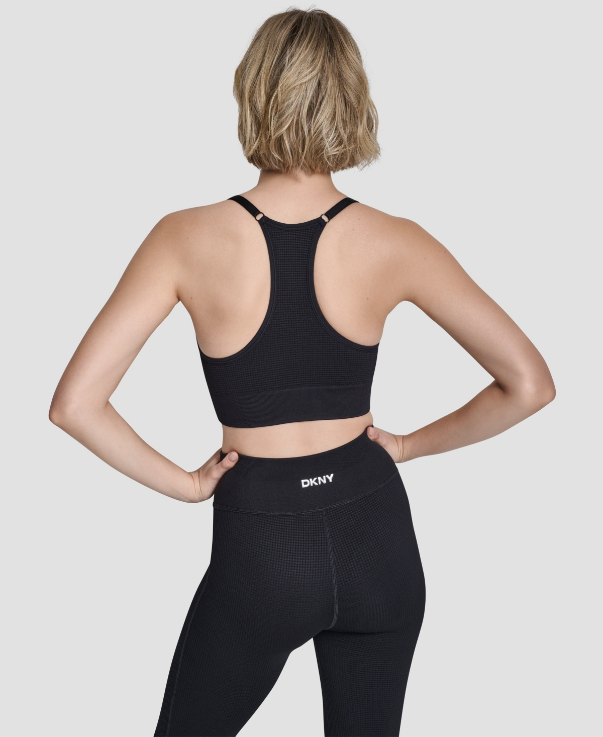 Dkny Women's Seamless Low Impact Racer Back Longline Bra