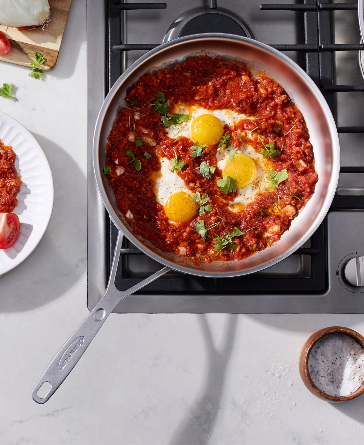 Demeyere Industry Nanotouch 5 Stainless Steel 11" Fry Pan In Metallic