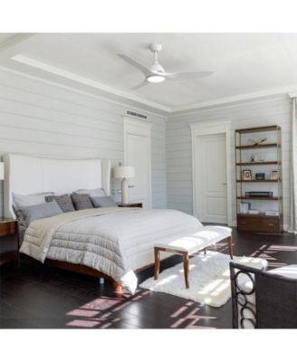 52-inch Modern White 3-Blade Ceiling Fan with Six Speed Remote Control and Timing Function for Indoor