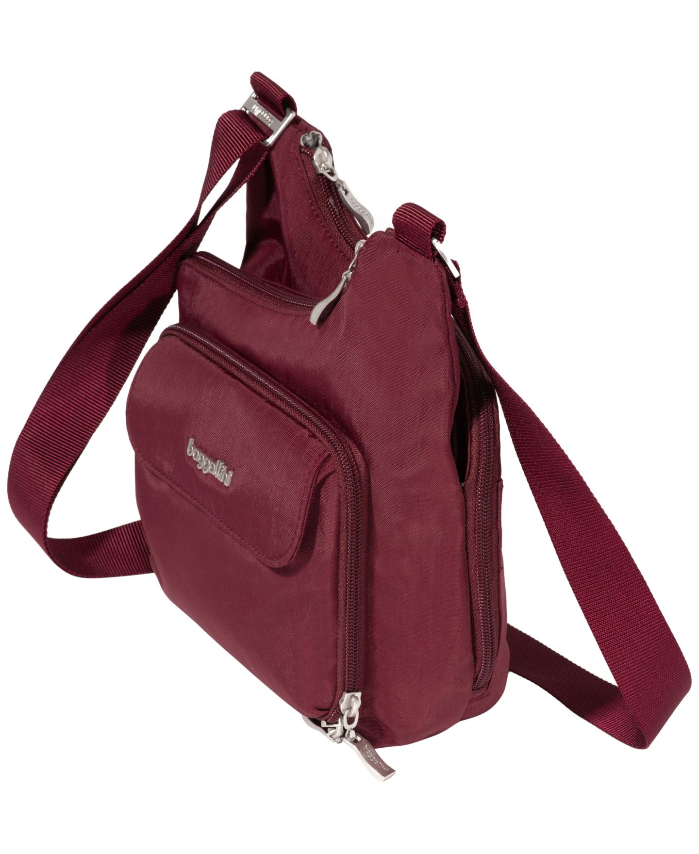 Женская сумка Baggallini Baggllini Small Size Criss Cross, цвет: Тёмный вишнёвый — фото 3