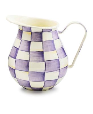 Violet Check Handmade Pitcher
