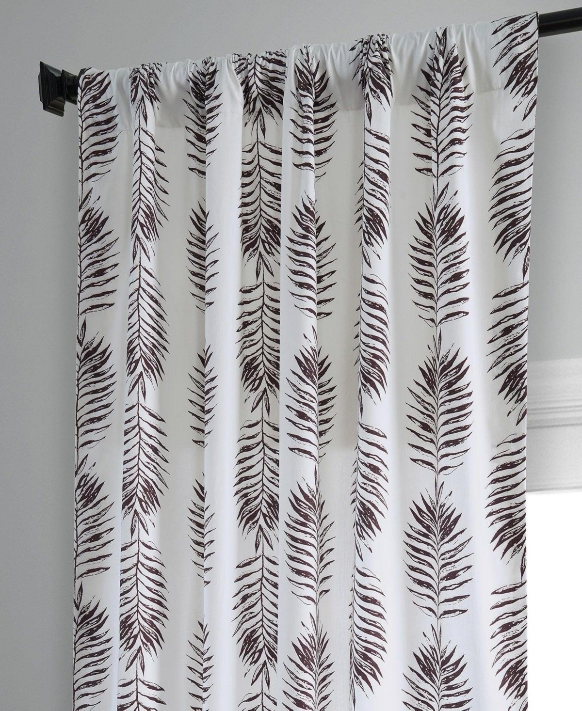 Half Price Drapes Sago Floral Printed Cotton Room Darkening Curtain