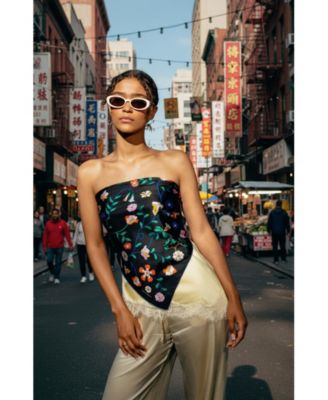 Blooming Night Double Sided Silk Scarf