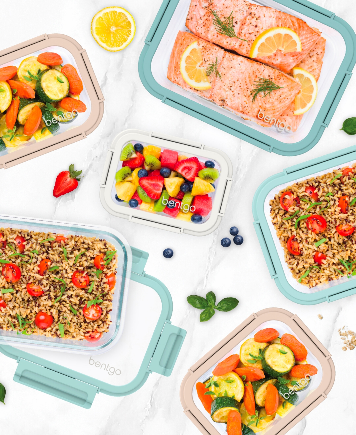 Bentgo Glass Meal 12-pc. Storage Set With Leak-proof Seal In Multi