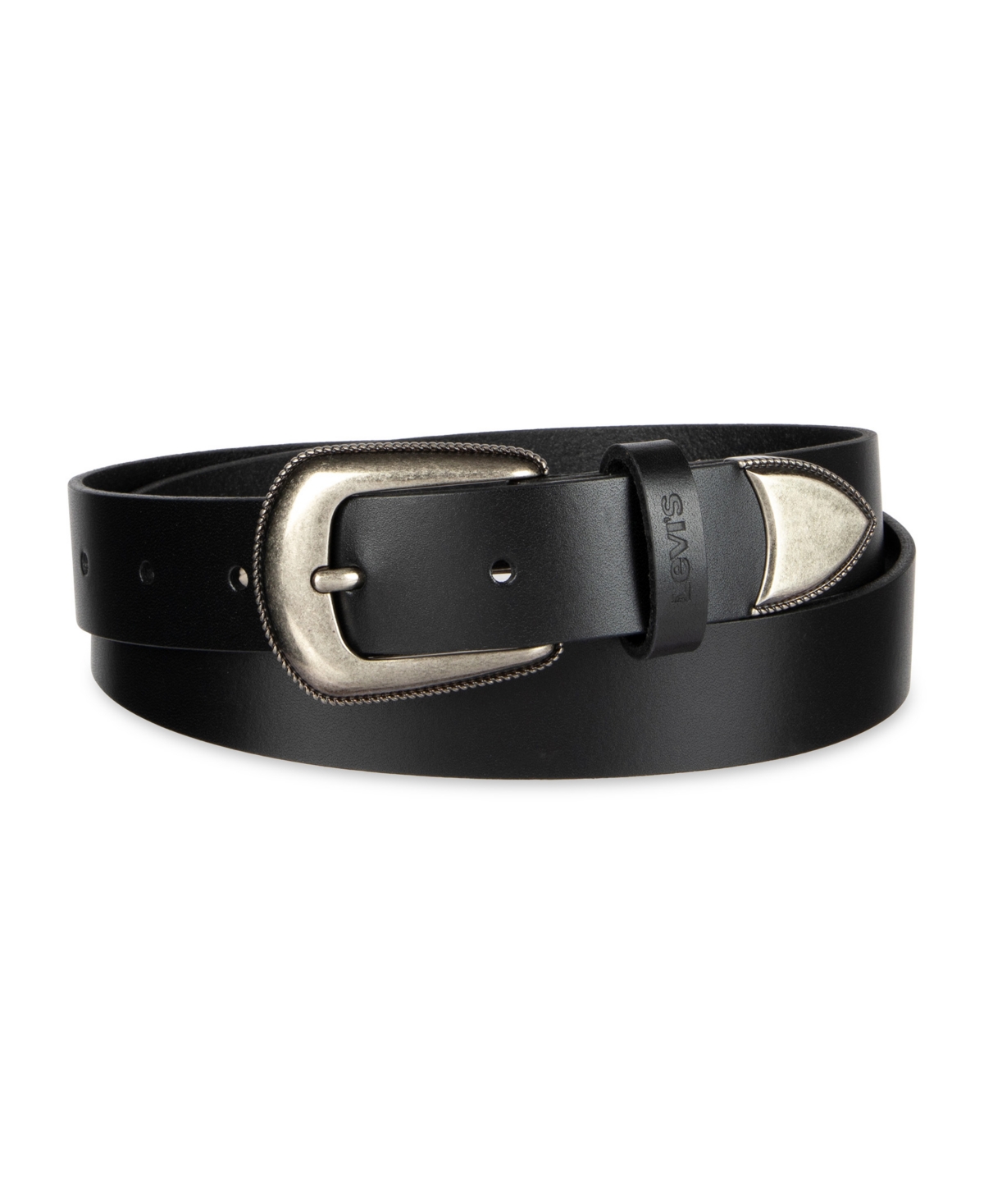 Levi's Women's Western Style Rope Detail Buckle Belt In Black