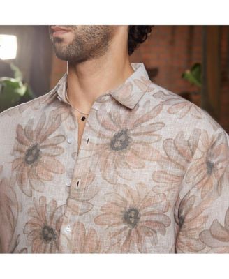 Men's Chesntnut Brown Gloomy Daisy Shirt