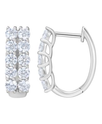 Lab-Grown Diamond Hoop Earrings (1 ct. t.w.) in Sterling Silver