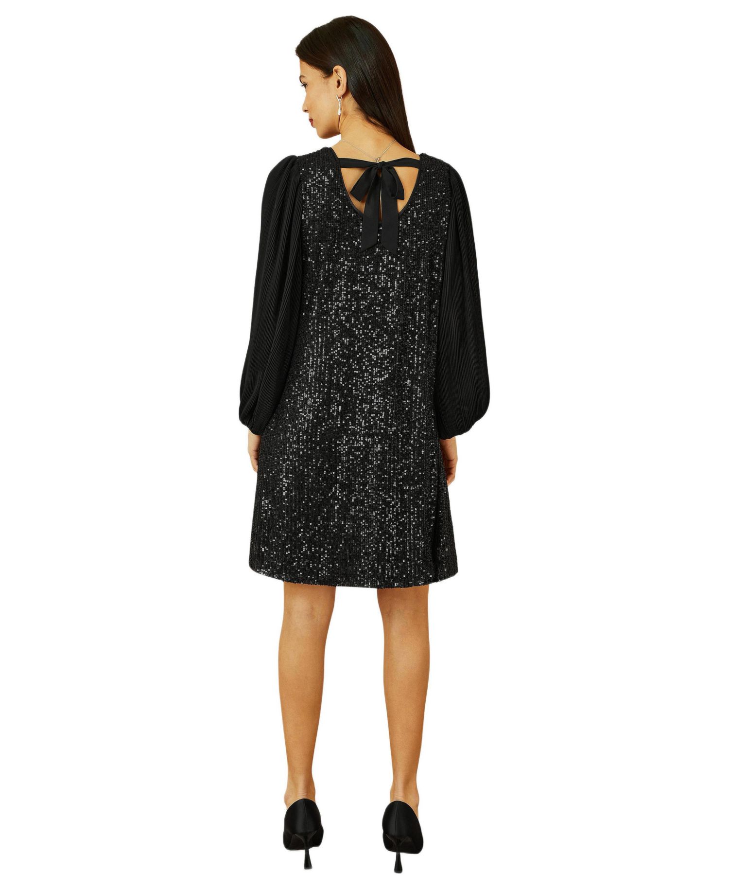 Women's Velvet Sequin Tunic Dress