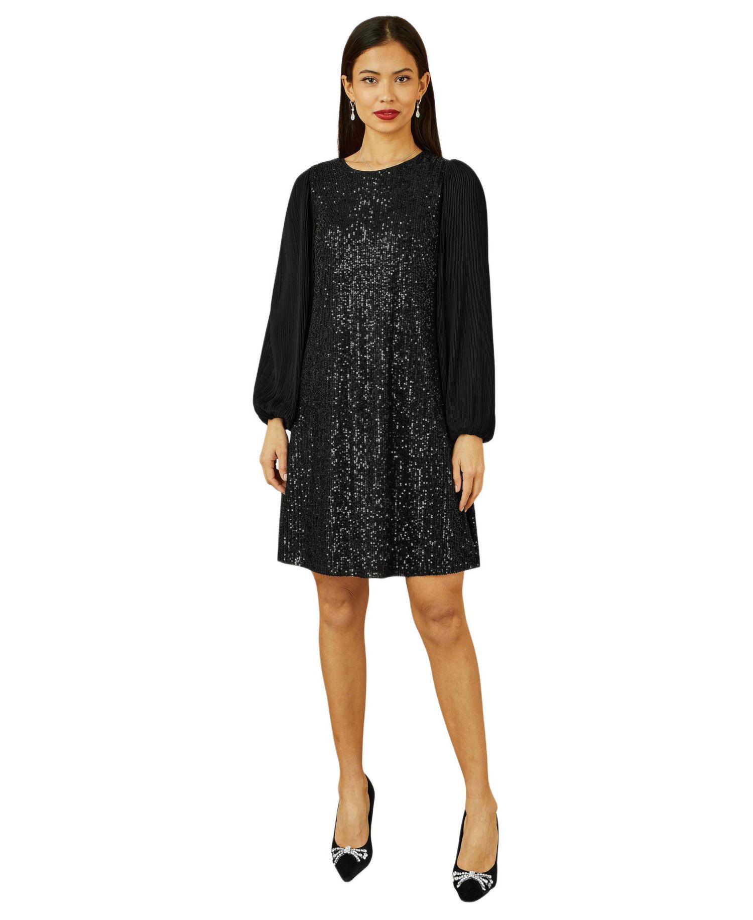 Women's Velvet Sequin Tunic Dress