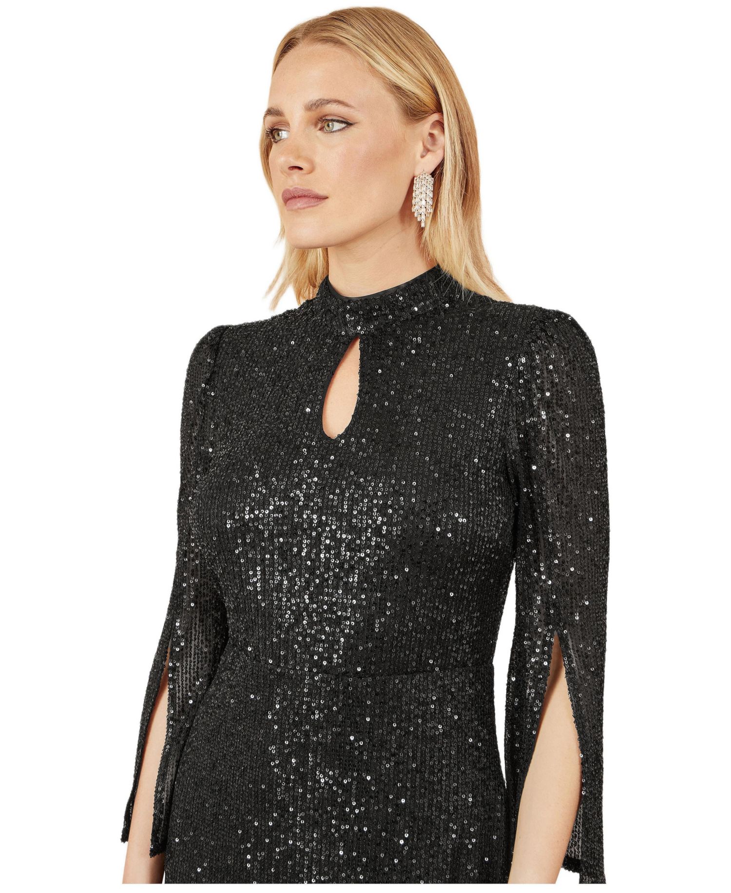Women's Sequin Fitted Midi Dress