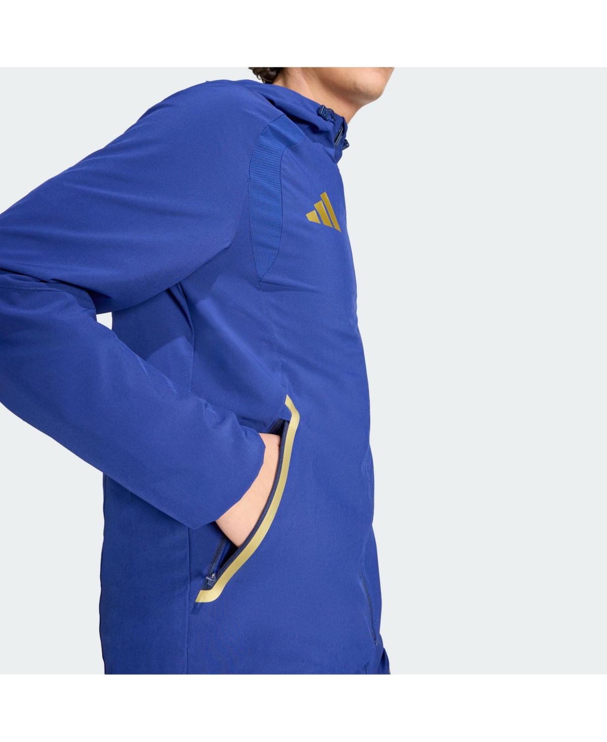 Adidas Men's Blue Italy National Team 2026 World Cup Travel Windbreaker Jacket