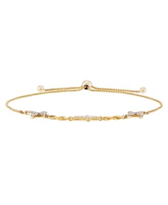 Macy's - Diamond (1/4 ct. t.w.) Bracelet in 10K Yellow Gold