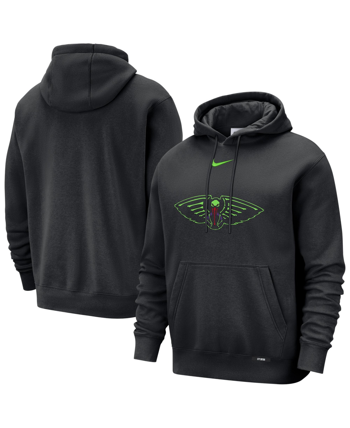 Nike Men's Black New Orleans Pelicans 2025/26 City Edition Remix Essential Logo Club Pullover Hoodie
