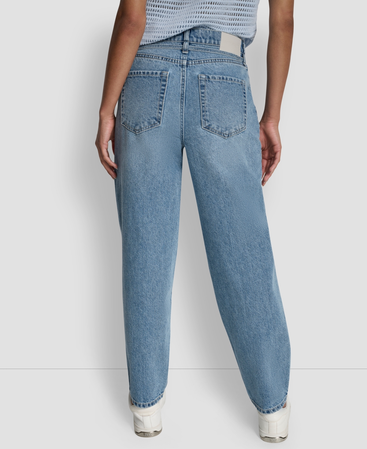 Dkny Jeans Women's Mid-rise Forward Seamed Barrel Jeans In Blue