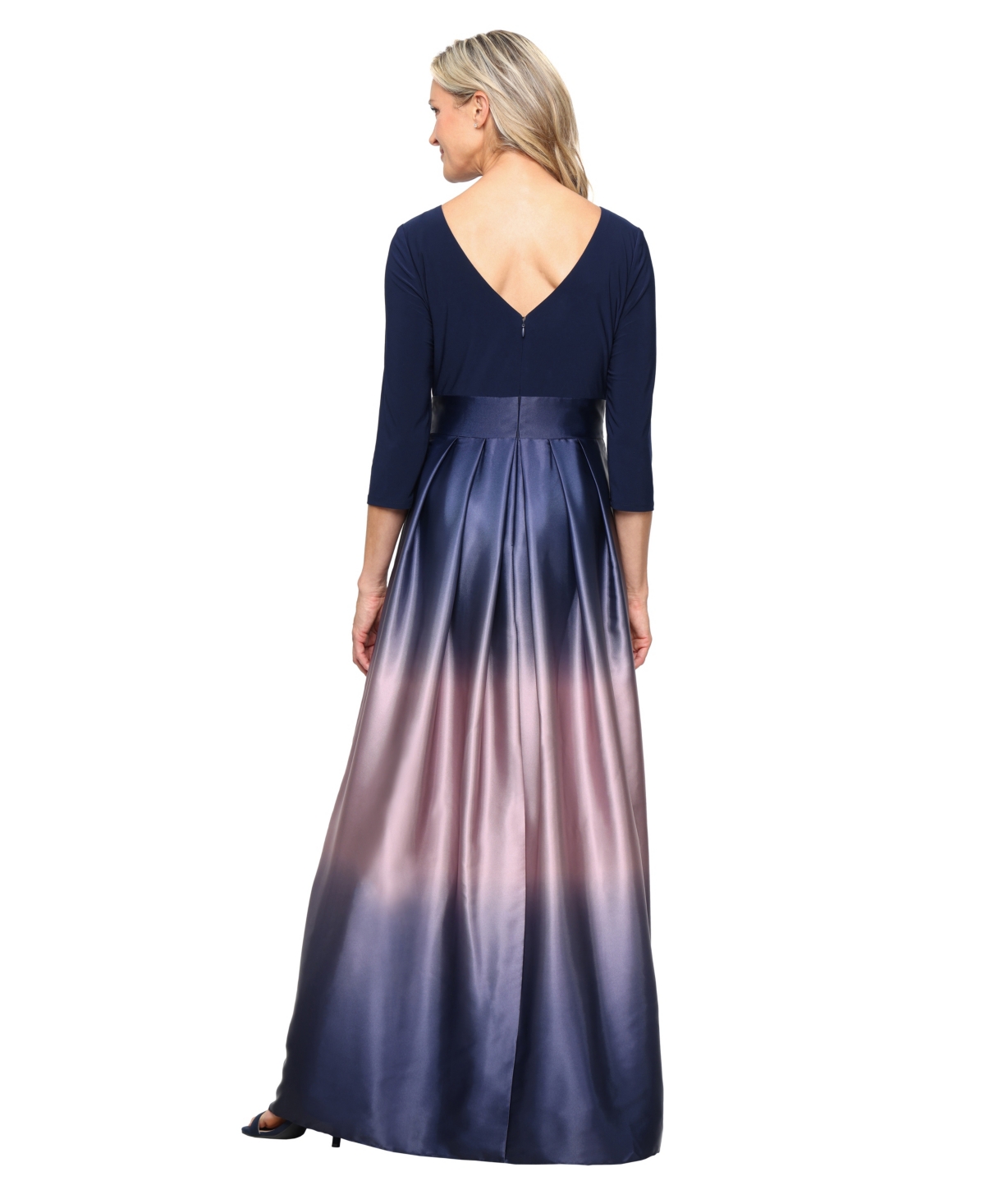 Sl Fashions Petite Ombre Satin Gown