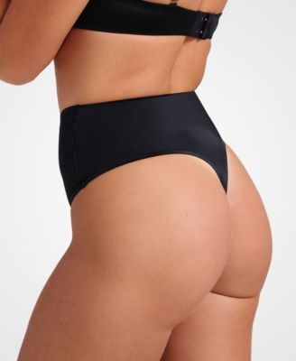 Women's High Waist Invisible Smooth Satin Thong