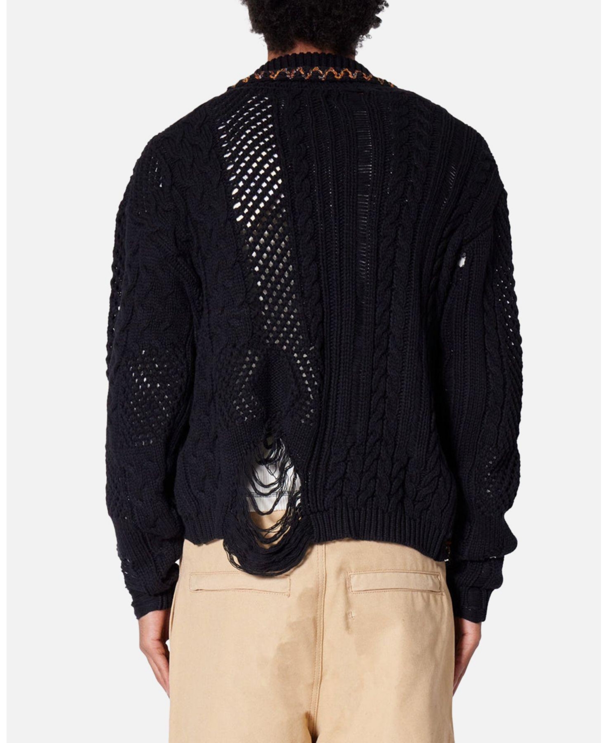 mnml Men's Chunky Distressed Knit Cardigan