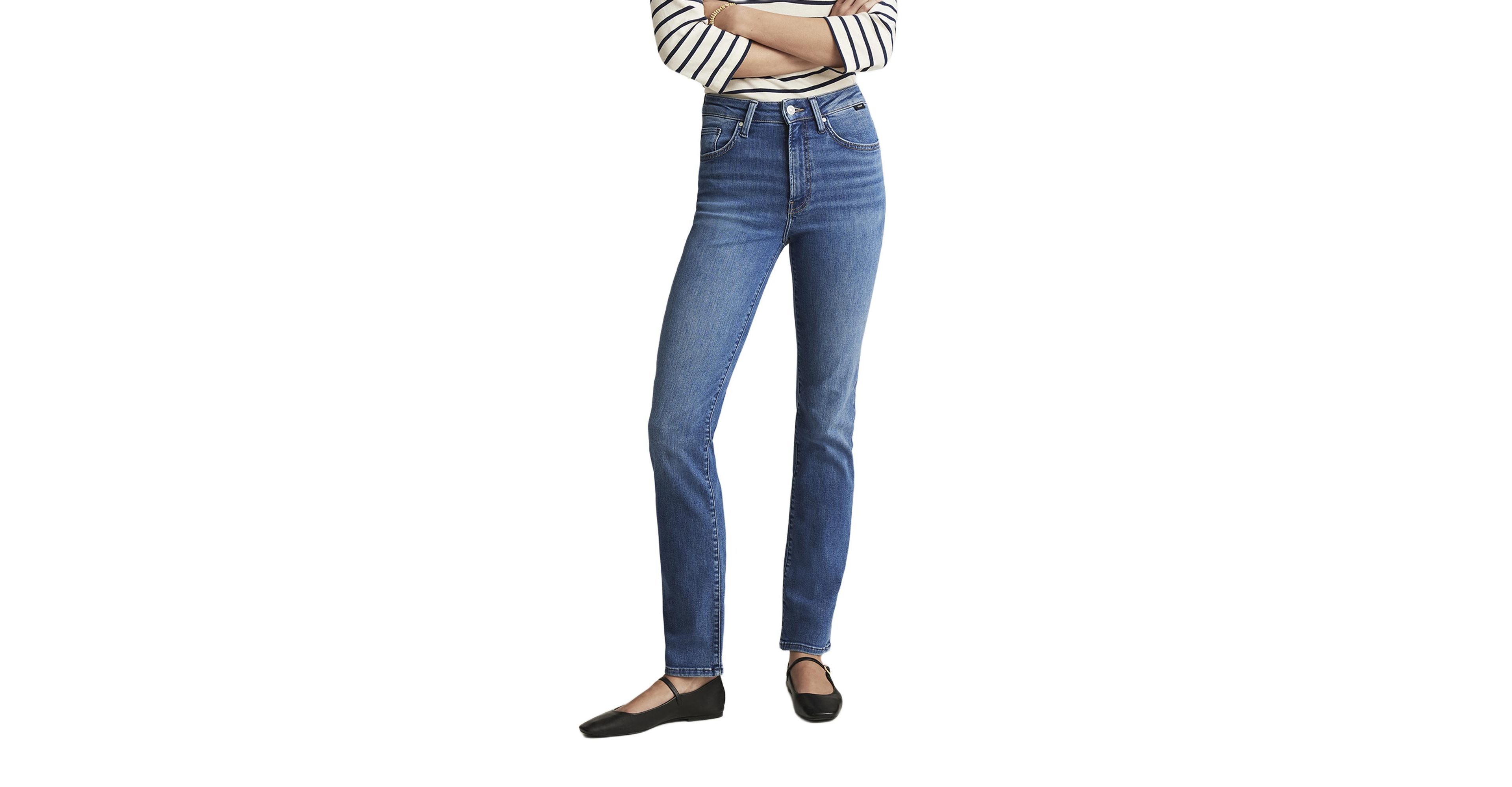 Mavi Jeans Women's Kendra Straight Leg Mid Brushed Flex Blue
