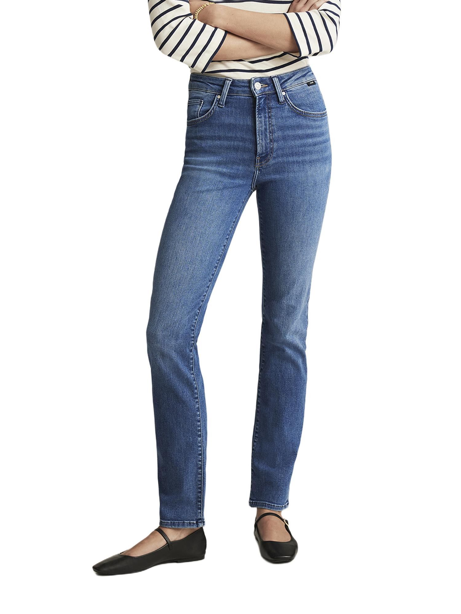 Women's Kendra Straight Leg In Mid Brushed Flex Denim