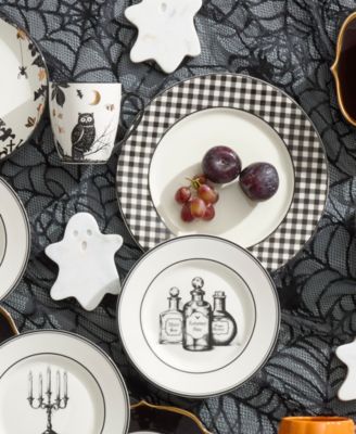 Gingham Dinner Plates, Set of 4