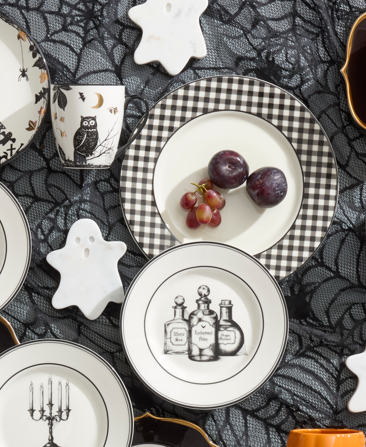 Lenox Gingham Dinner Plates, Set of 4