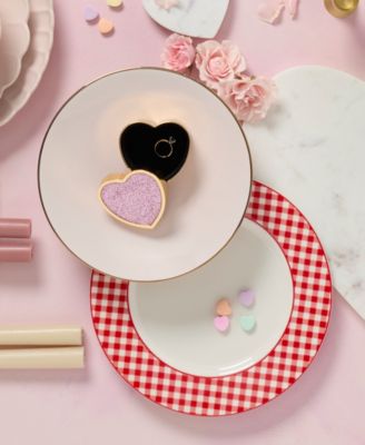 Gingham Dinner Plates, Set of 4