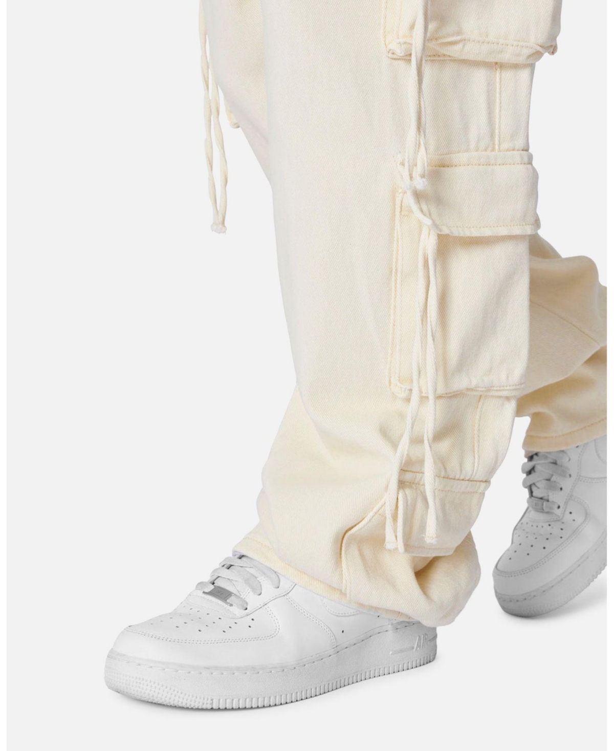 mnml Men's Brushed Twill Cargo Pants, Relaxed Fit, Multiple Utility Pockets, Adjustable Waist, Durable Fabric, Streetwear Style