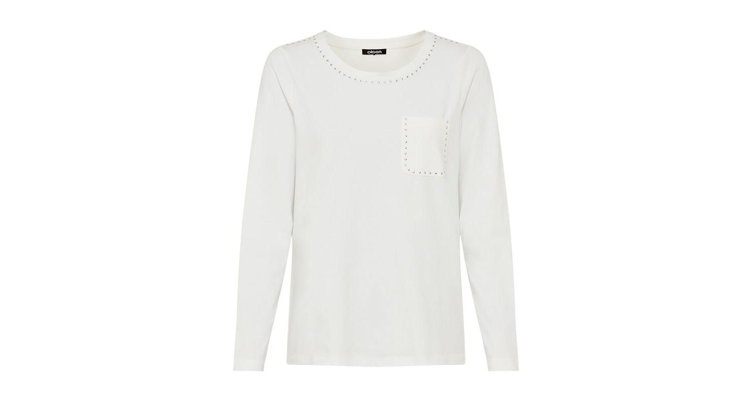Women's Studded Trim, Casual, Stylish T-Shirt