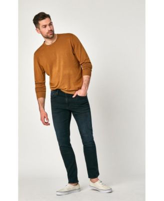 Men's Mavi Jake Slim Leg in Deep Blue-Black Williamsburg