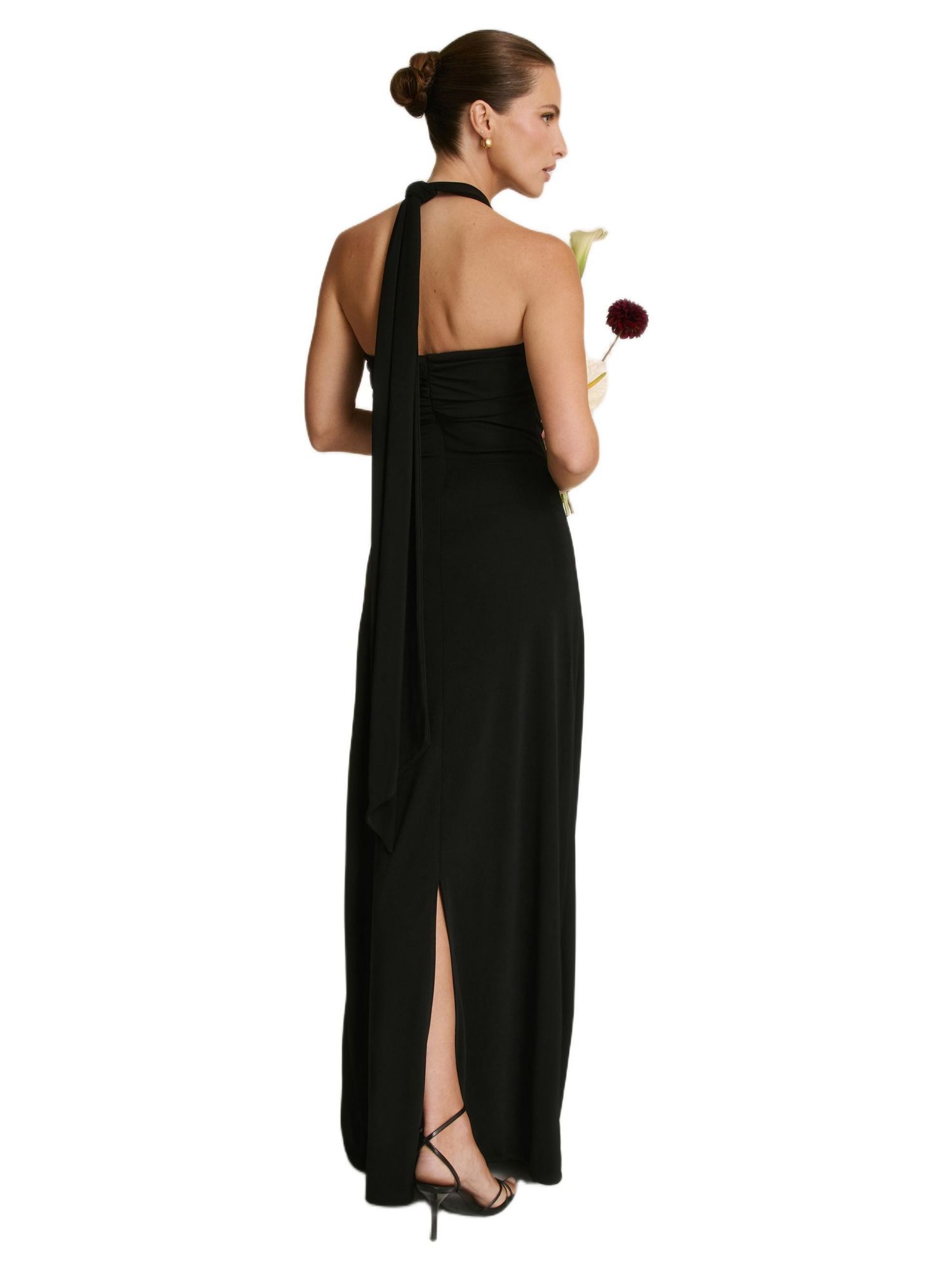 Women's Halter Neck Stretch Bridesmaid Dress