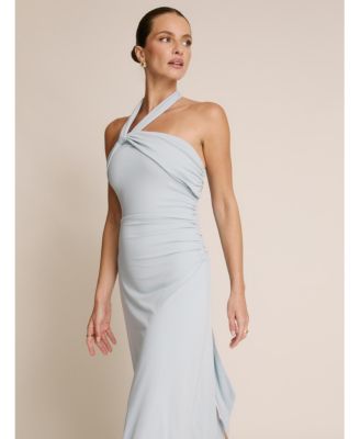 Women's Halter Neck Stretch Bridesmaid Dress