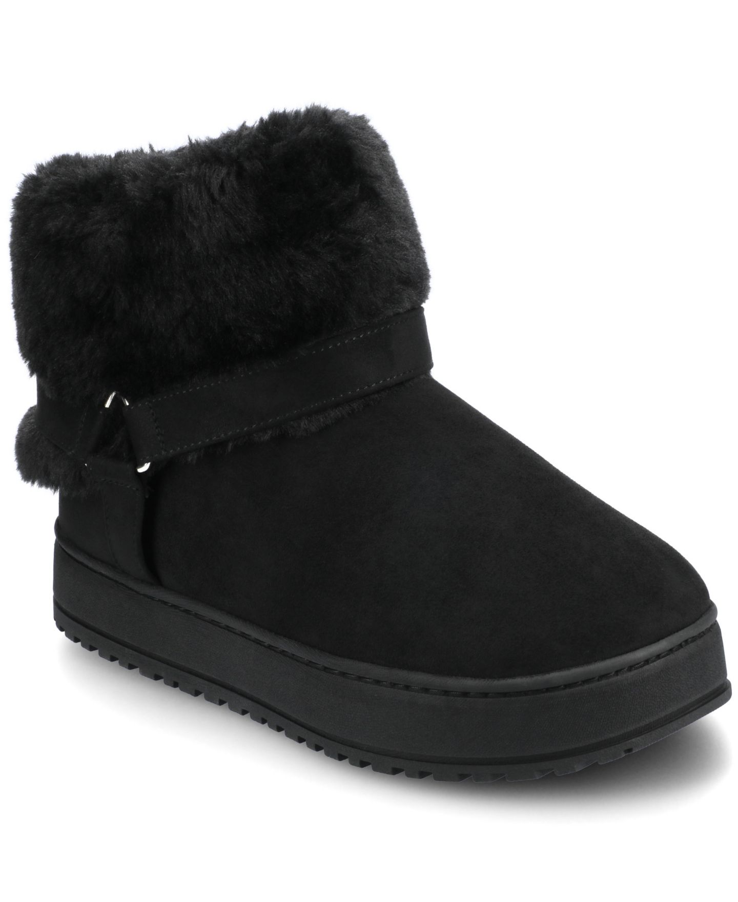 Женские ботинки Journee Collection Thada Cozy Booties, цвет: Чёрный — фото 1