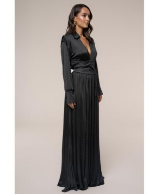 Women's High Line Collar Maxi Dress