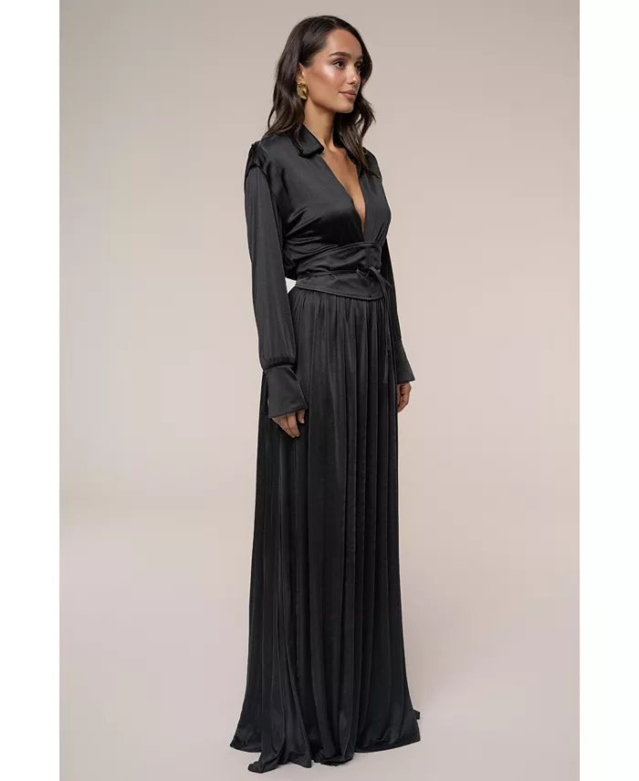 Women's High Line Collar Maxi Dress - thumbnail 8
