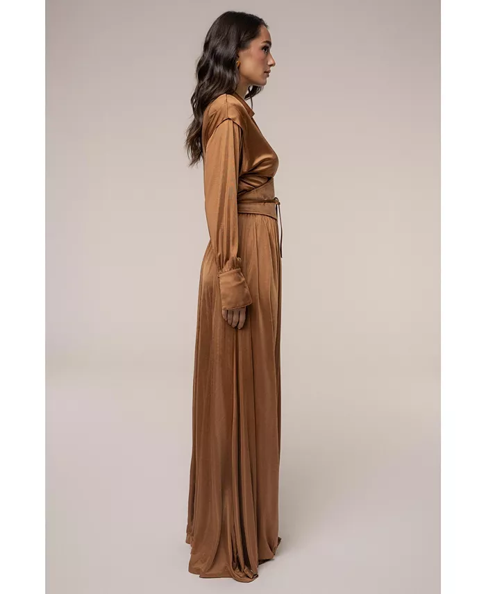 Women's High Line Collar Maxi Dress - thumbnail 3