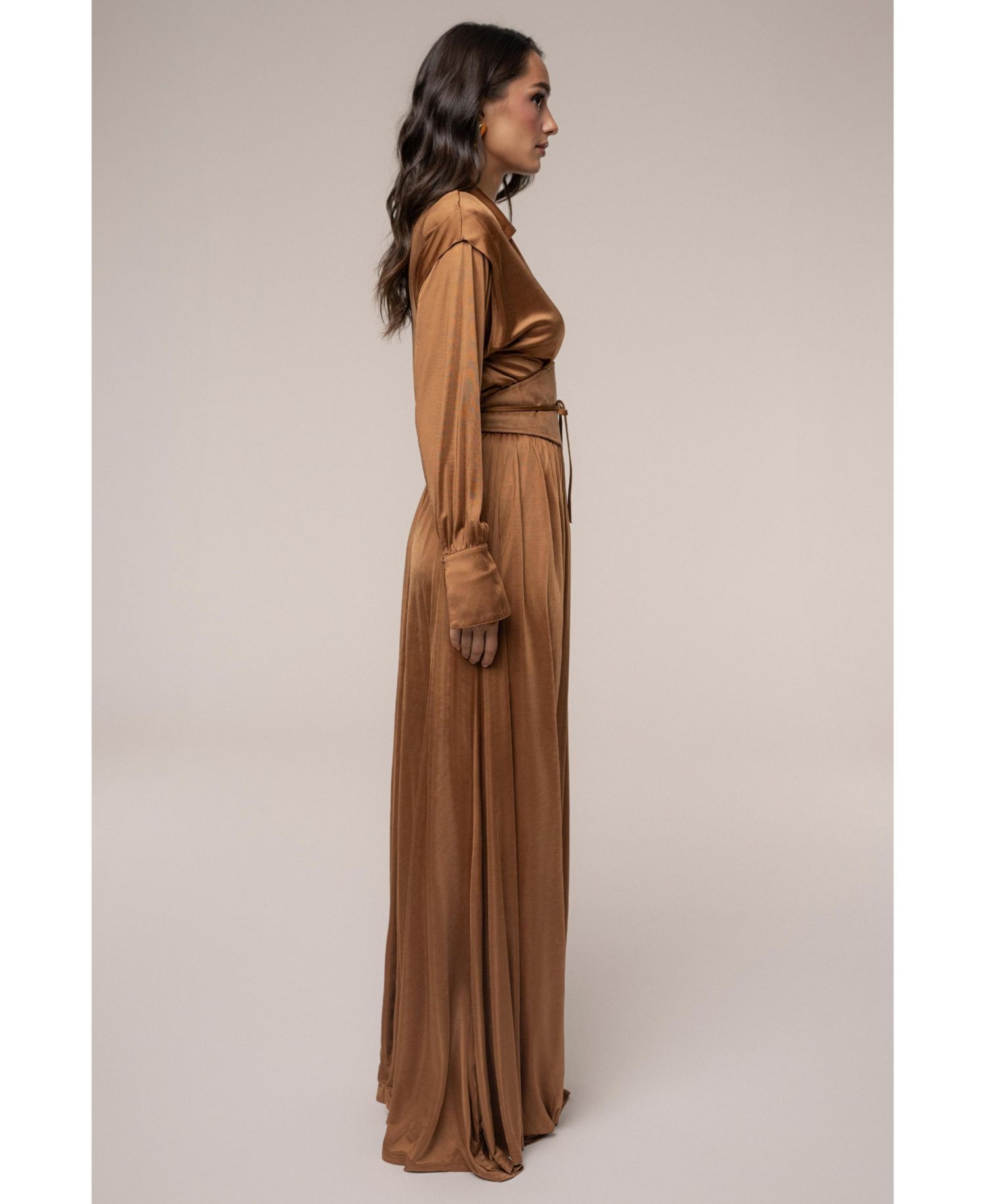 Women's High Line Collar Maxi Dress
