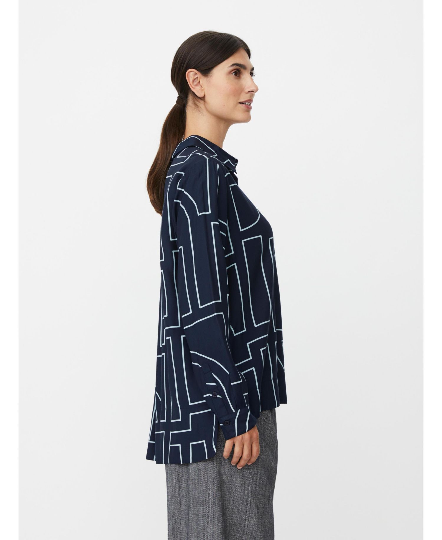 Women's Malmanja Long Sleeve Printed Long Shirt