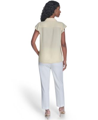 Women's Solid Short-Sleeve Top