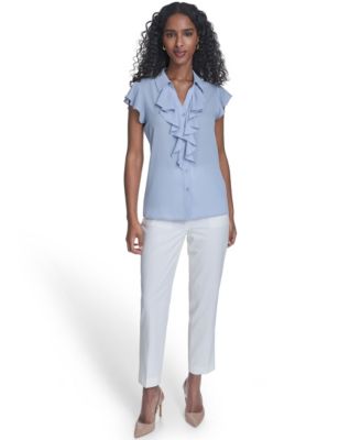 Women's Solid Short-Sleeve Top