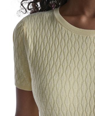 Women's Textured Short-Sleeve Sweater