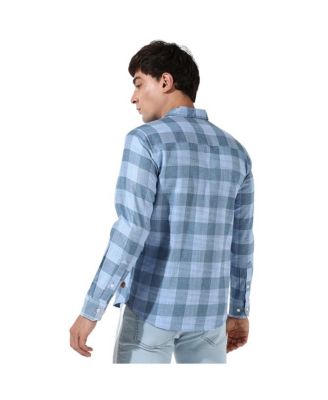 Men's Cotton Blue Checks Shirt