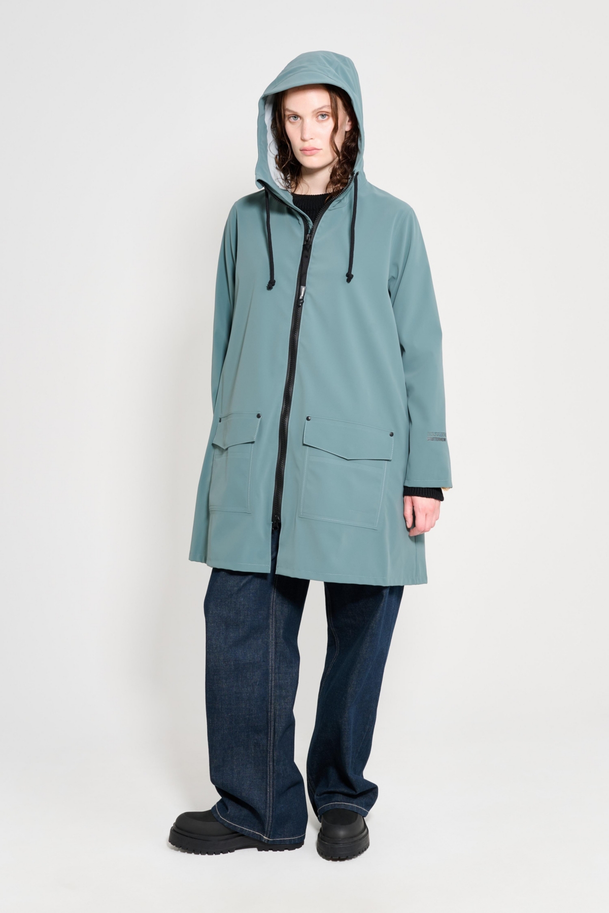 Stutterheim Women's Mosebacke Patch Raincoat