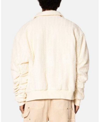 Men's Crochet Bomber Jacket