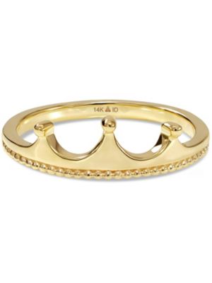 Crown Ring in 14K Gold
