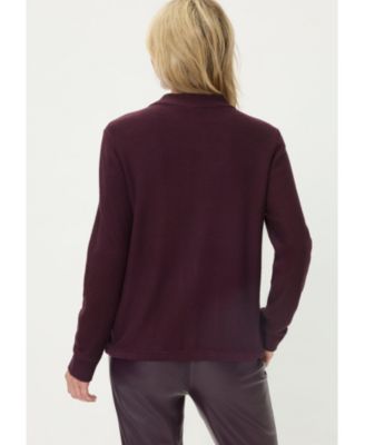 Women's Zip Front Mock Cardigan